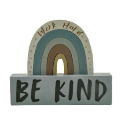 2266-13481 WORK HARD, BE KIND RAINBOW BLOCK