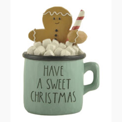 228-13405 CHRISTMAS COCOA MUG WITH GINGERBREAD MAN