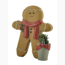 228-13408 GINGERBREAD MAN WITH CHRISTMAS GREENS