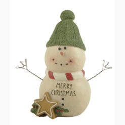 228-13411 MERRY CHRISTMAS SNOWMAN WITH GREEN HAT