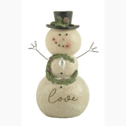228-13425 LOVE SNOWMAN WITH CHRISTMAS WREATH
