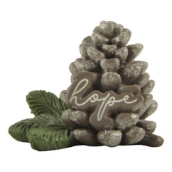 228-13431 FROSTED PINECONE WITH CHRISTMAS GREENS - HOPE