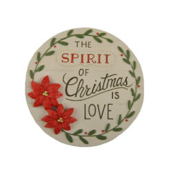 228-13486 SPIRIT OF CHRISTMAS PLAQUE WITH EASEL
