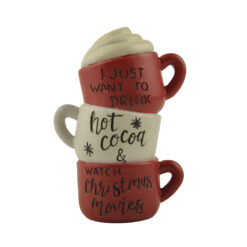 228-13491 COZY CHRISTMAS HOT COCOA STACKED MUGS