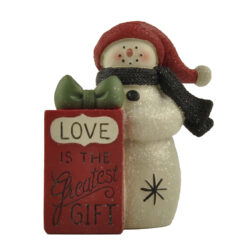 228-13495 COZY CHRISTMAS GREATEST GIFT SNOWMAN