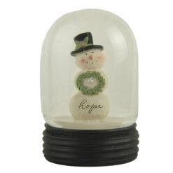 228-13508 SNOW GLOBE WITH SNOWMAN HOLDING CHRISTMAS WREATH