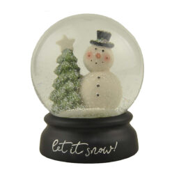 228-13509 SNOW GLOBE WITH SNOWMAN & CHRISTMAS TREE