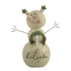 228-13531 Snowman with wreath-believe