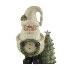 228-13532 SANTA WITH CHRISTMAS TREE & WREATH