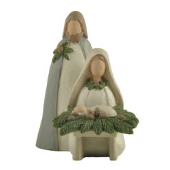 228-13543 NATIVITY WITH CHRISTMAS GREENS FIGURINE
