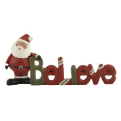 228-13545 BELIEVE MESSAGE BLOCK WITH SANTA