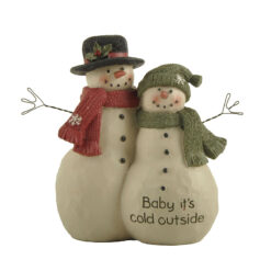 228-13552 snowman couple with hats