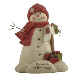 228-13555 BELIEVE IN THE MAGIC CHRISTMAS SNOWMAN WITH MAILBOX