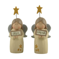 228-13560 S/2 CHRISTMAS ANGELS WITH STARS