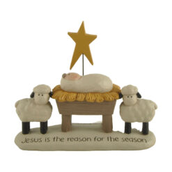 228-13562 JESUS IS THE REASON BABY JESUS FIGURINE