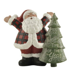 228-13576 Cheering Santa with tree