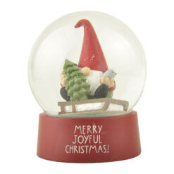 228-13634 MERRY JOYFUL CHRISTMAS GNOME SNOW GLOBE