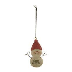 228-52065 CUDDLE WEATHER SNOWMAN ORNAMENT