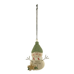 228-52066 MERRY CHRISTMAS SNOWMAN ORNAMENT