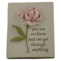 231-13624 GRACEFUL SENTIMENTS ROSE PLAQUE - RESILIENT