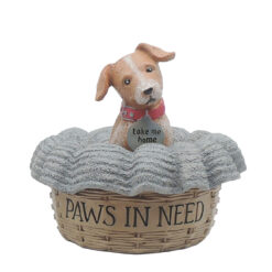 231-13647 Dog in Rattan Basket