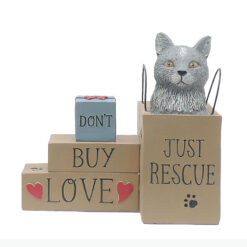 231-13652 Gray Cat in Gift Bag