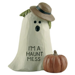 236-13686 Ghost with Pumpkin-I'M A HAUNT MESS