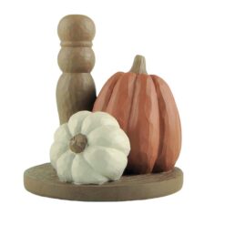 236-13690 Pumpkins on Wooden Base