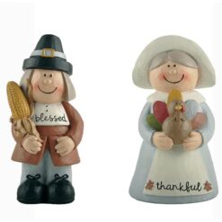 236-13700 S/2 Woman with Turkey And Man with Corn