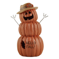 236-13704 STACKED LIGHTED JACK-O-LANTERN-HELLO FALL