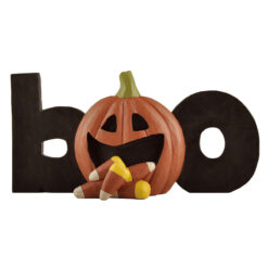 236-13707 "BOO" Pumpkin Plaque