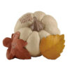 236-13758 "BLESSED FRIENDS FOREVER" White Pumpkin with Fall Leaves
