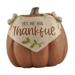 236-13760 "YES WE ARE THANKFUL" Orange Pumpkin