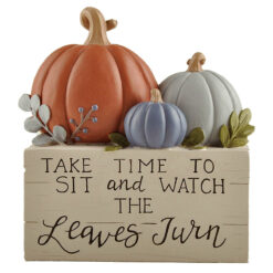 236-13851 Three Pumpkins on Wooden Box