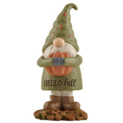 236-13867 Gnome with Pumpkin-HELLO fall