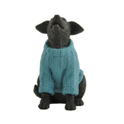 2366-13835 BLACK DOG W/BLUE SWEATER
