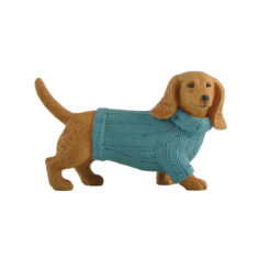 2366-13836 BROWN DOG W/BLUE SWEATER
