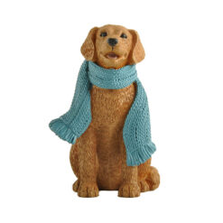 2366-13837 BROWN DOG W/BLUE SCARF