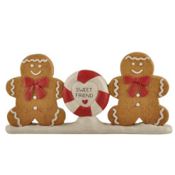 238-13741 Two Gingerbread with Candy on Snow Base
