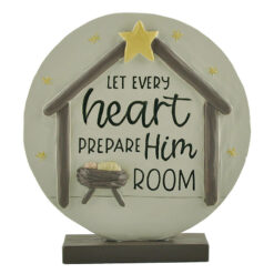 238-13749 Heart Round Plaque on Base