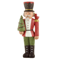 238-13781 NUTCRACKER FIGURINE W/BLACK HAT & TREE