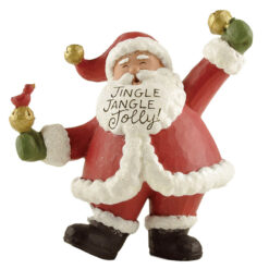 238-13784 JINGLE, JANGLE, JOLLY SANTA W/BIRD