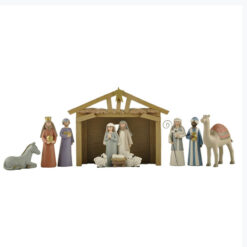 238-13902 10 PIECE NATIVITY SCENE W/CRECHE