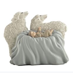 238-14072 SLEEPING BABY JESUS W/SHEEP FIGURINE