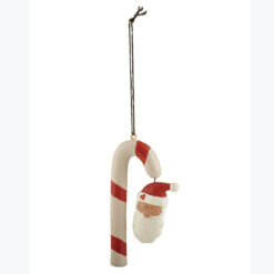 238-52092 CANDY CANE W/SANTA CHRISTMAS ORNAMENT