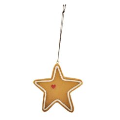 238-52096 GINGERBREAD COOKIE STAR CHRISTMAS ORNAMENT