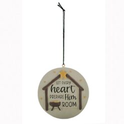 238-52100 Orn-heart Round Plaque
