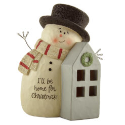 238-13732 SNOWMAN W/LED LIGHTED HOUSE