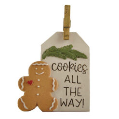 238-13733 Sign and Gingerbread with Black Easel