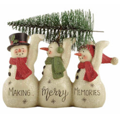 238-13788 Three Snowmen Carrying Christmas Tree